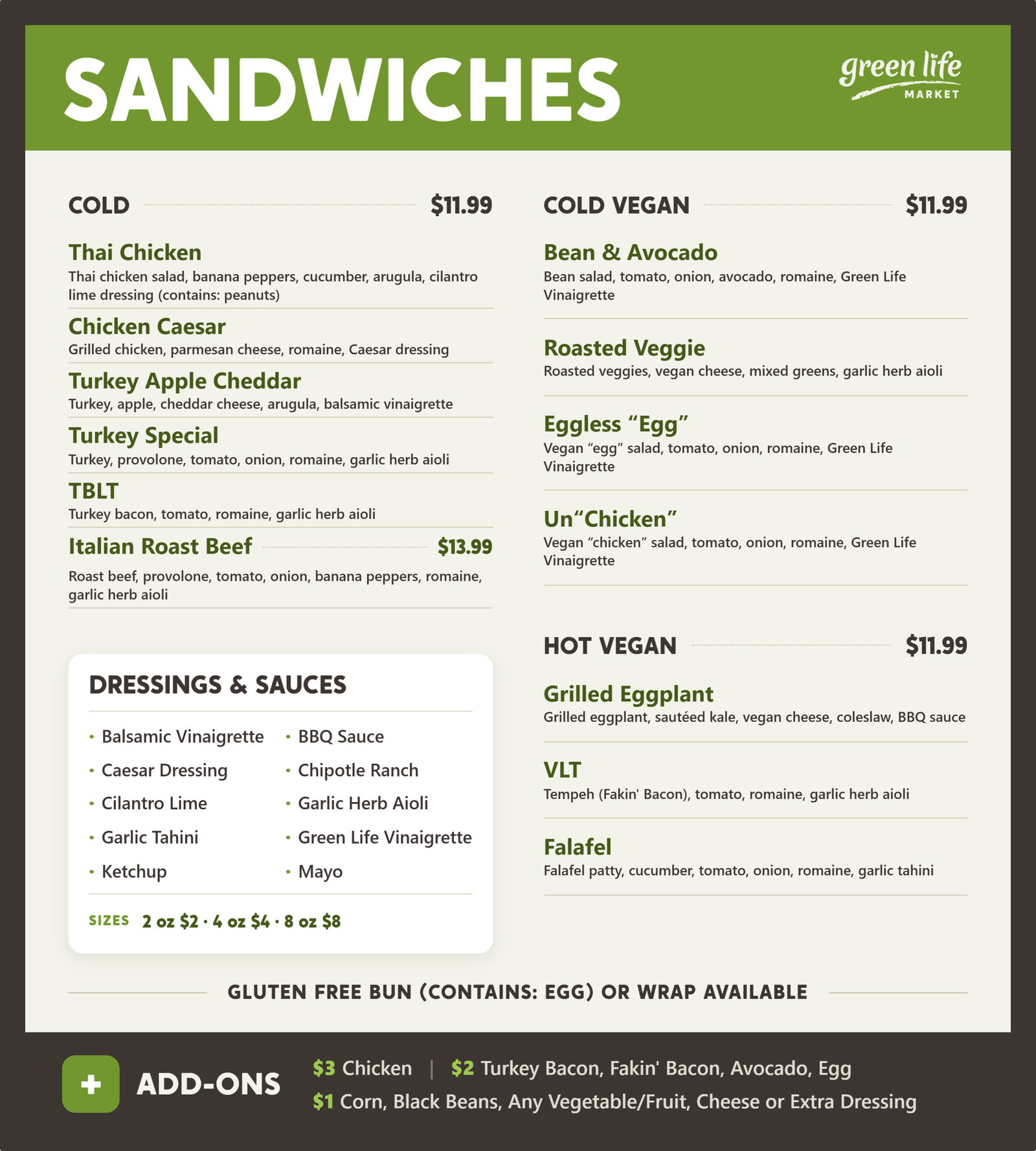 Cold Sandwiches